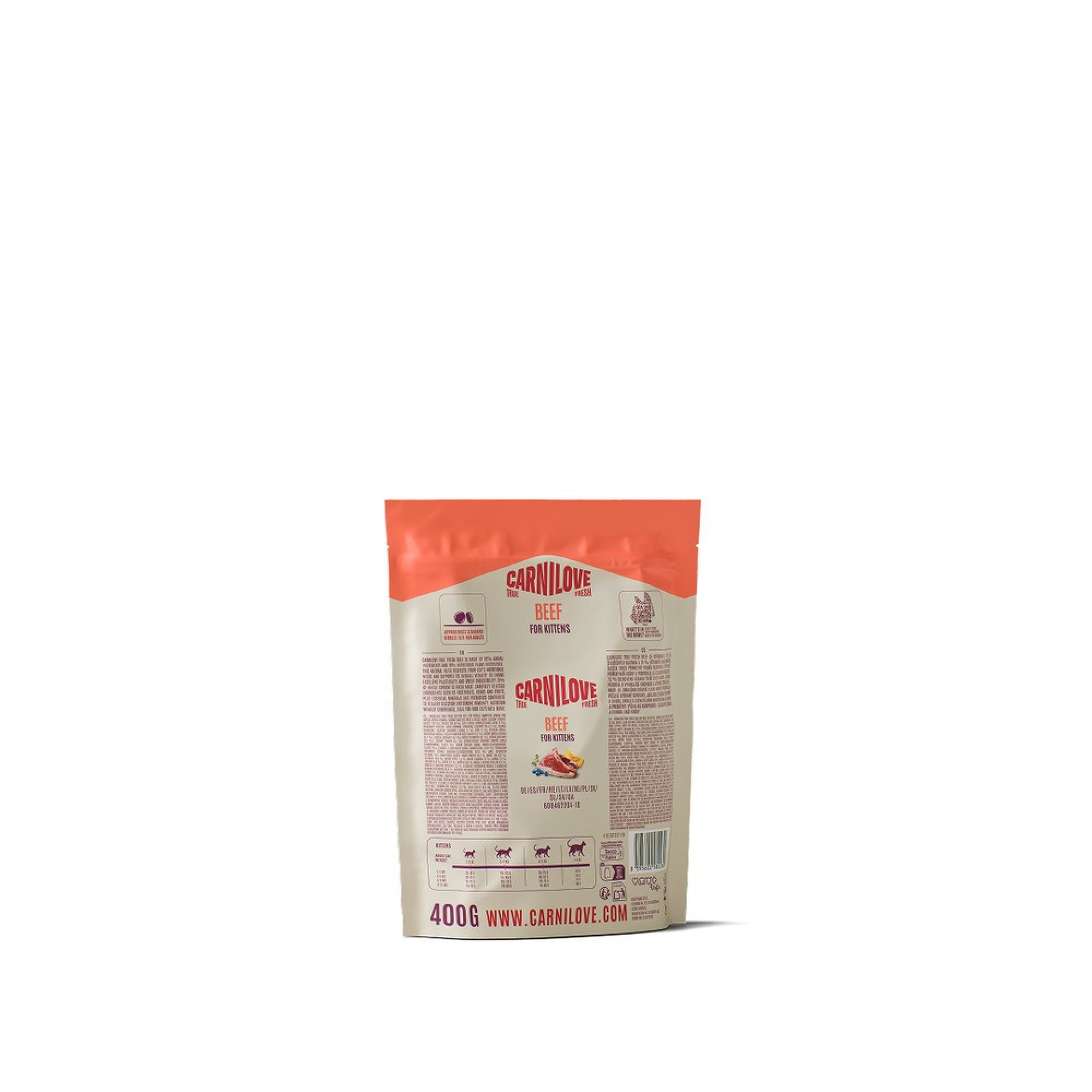 Корм сухой Carnilove True Fresh Beef Kitten для котят говядина 400 г