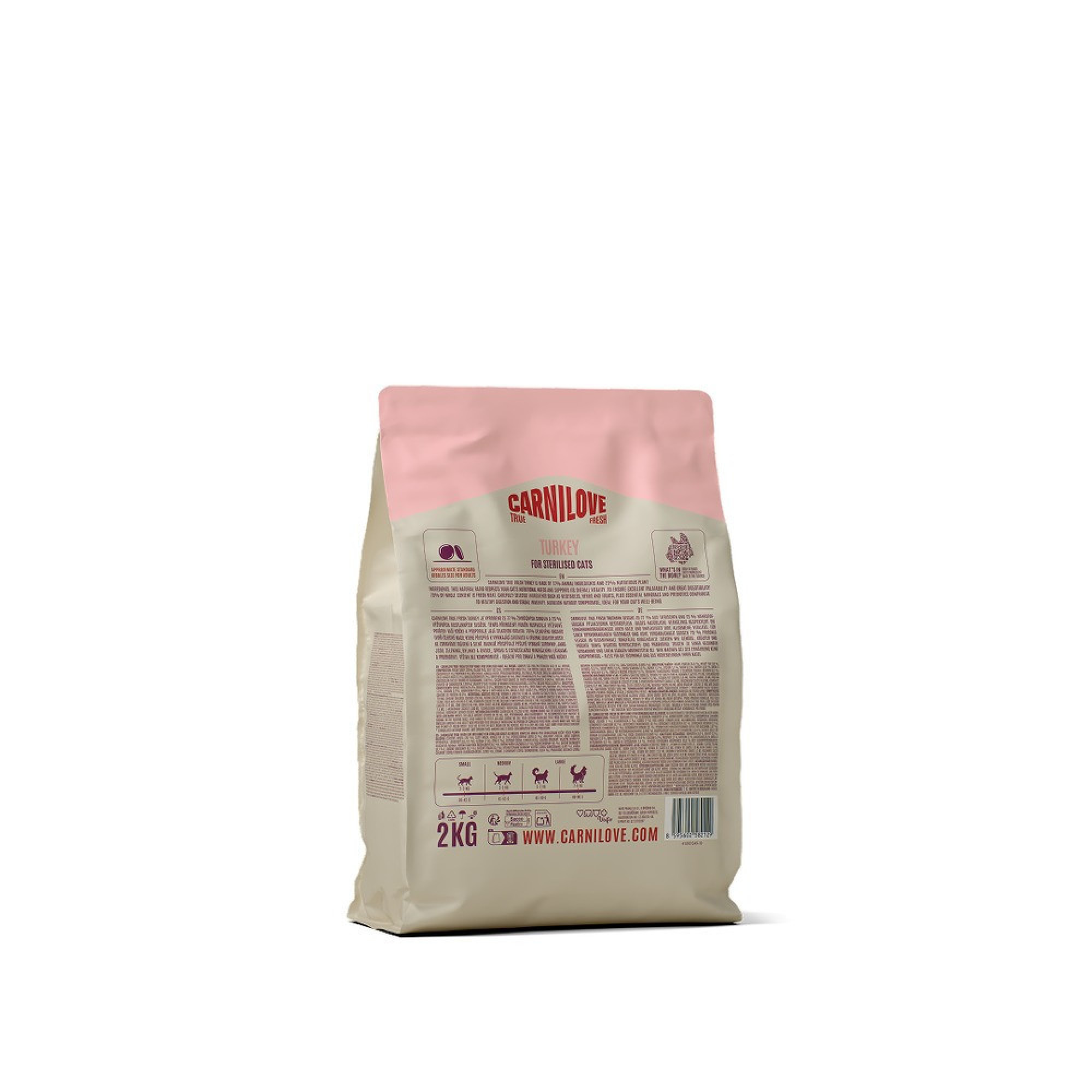 Корм сухой Carnilove True Fresh Turkey Sterilised для стерилизованных кошек индейка 2 кг