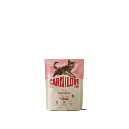 Корм сухой Carnilove True Fresh Turkey Sterilised для стерилизованных кошек индейка 400 г