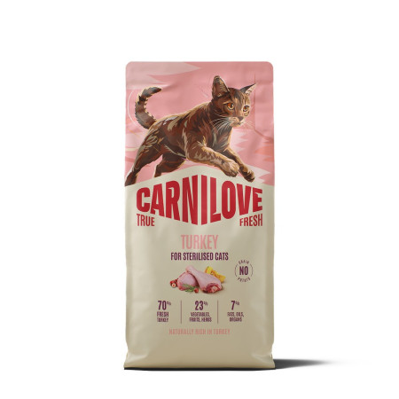 Корм сухой Carnilove True Fresh Turkey Sterilised для стерилизованных кошек индейка 6 кг