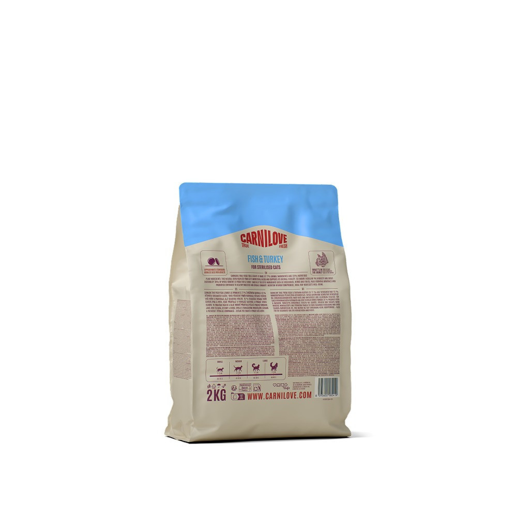 Корм сухой Carnilove True Fresh Fish & Turkey Sterilised для стерилизованных кошек рыба и индейка 2 кг