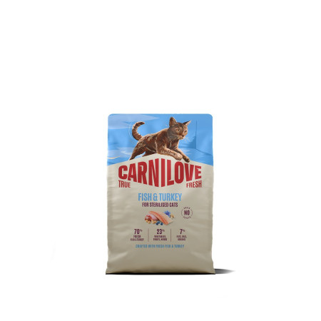 Корм сухой Carnilove True Fresh Fish & Turkey Sterilised для стерилизованных кошек рыба и индейка 2 кг