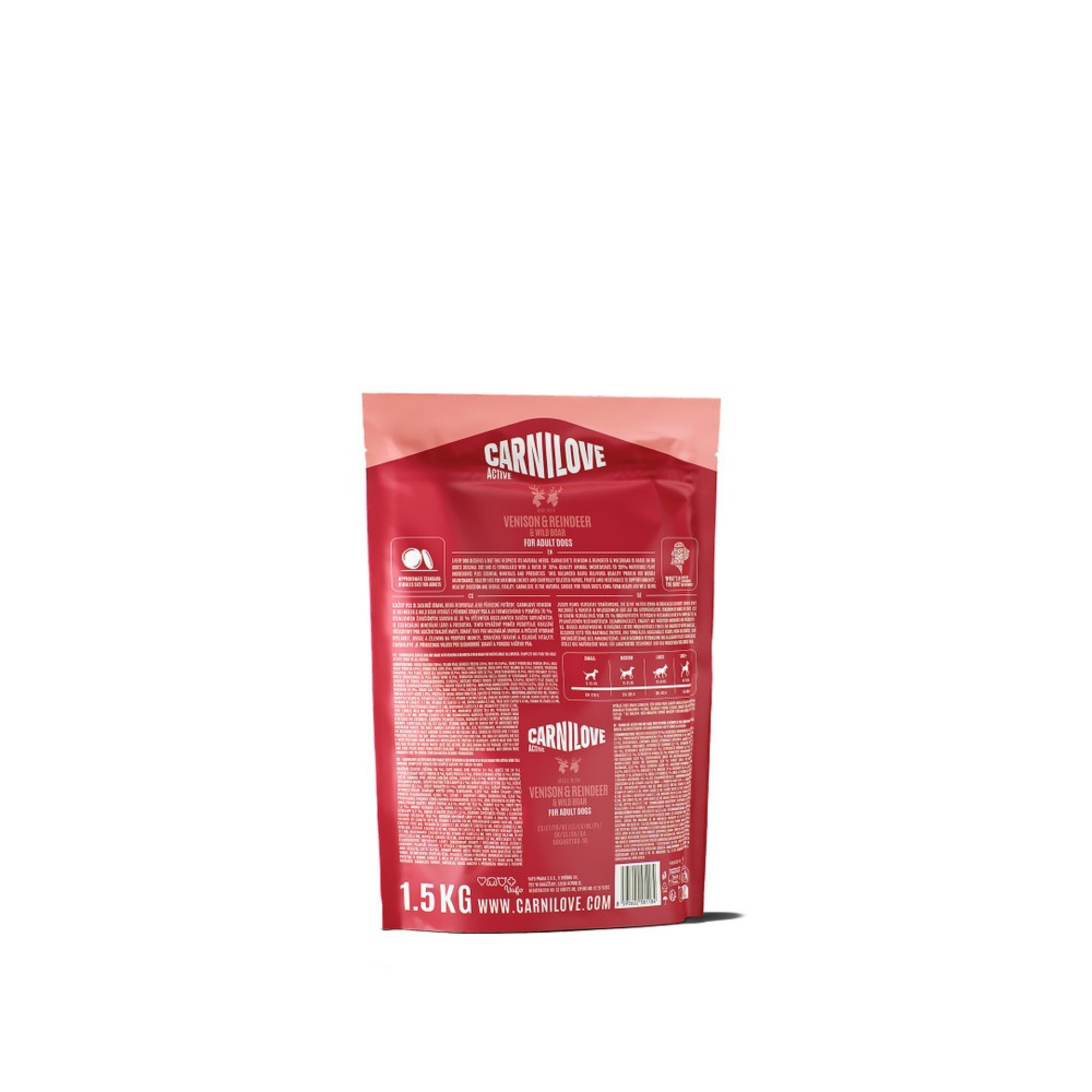 Корм сухий Carnilove Active Venison & Reindeer & Wild Boar Active Adults для активних cобак оленина і дикий кабан 1,5 кг