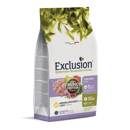 Exclusion Noble Grain Dog Light Chicken Medium&Large Breed – сухий корм з куркою для дорослих собак середніх та великих порід з надмірною вагою або стерилізованих Exclusion Noble Grain Dog Light Chicken Medium&Large Breed – сухий корм з куркою для дорослих собак середніх та великих порід з надмірною вагою або стерилізованих