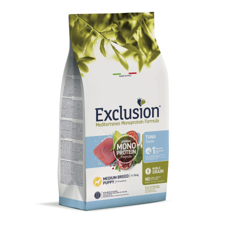 Exclusion Noble Grain Puppy Tuna Medium Breed – сухий корм з тунцем для цуценят середніх порід віком від 2 до 12 місяців Exclusion Noble Grain Puppy Tuna Medium Breed – сухий корм з тунцем для цуценят середніх порід віком від 2 до 12 місяців
