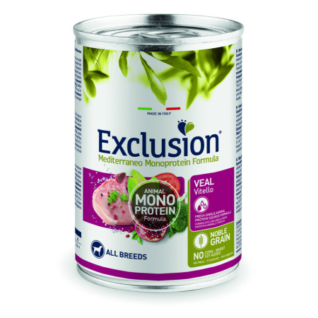 Exclusion Noble Grain Dog Adult Veal Cans – вологий корм з телятиною для дорослих собак усіх порід Exclusion Noble Grain Dog Adult Veal Cans – вологий корм з телятиною для дорослих собак усіх порід