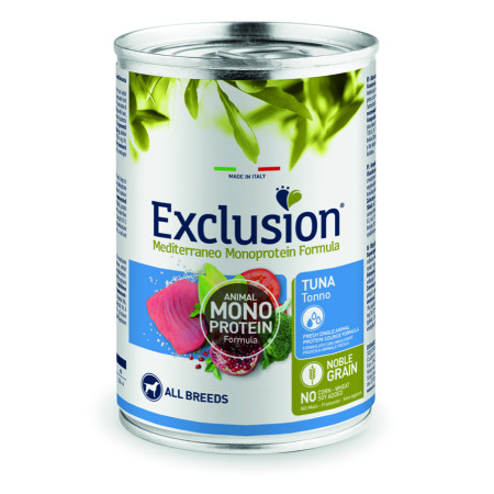 Exclusion Noble Grain Dog Adult Tuna Cans – вологий корм з тунцем для дорослих собак усіх порід Exclusion Noble Grain Dog Adult Tuna Cans – вологий корм з тунцем для дорослих собак усіх порід