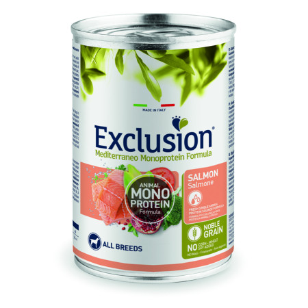 Exclusion Noble Grain Dog Adult Salmon Cans – вологий корм із лососем для дорослих собак усіх порід Exclusion Noble Grain Dog Adult Salmon Cans – вологий корм із лососем для дорослих собак усіх порід
