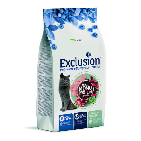 Exclusion Noble Grain Cat Sterilized 7+ Chicken – сухий корм з куркою для стерилізованих котів віком від 7 років Exclusion Noble Grain Cat Sterilized 7+ Chicken – сухий корм з куркою для стерилізованих котів віком від 7 років