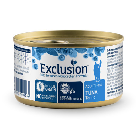 Exclusion Noble Grain Cat Adult Tuna Cans – вологий корм з тунцем для дорослих котів Exclusion Noble Grain Cat Adult Tuna Cans – вологий корм з тунцем для дорослих котів
