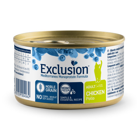 Exclusion Noble Grain Cat Adult Chicken Cans – вологий корм з куркою для дорослих котів Exclusion Noble Grain Cat Adult Chicken Cans – вологий корм з куркою для дорослих котів