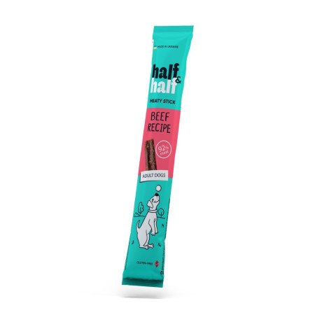 Лакомство Half&Half мясная палочка с говядиной, для собак, 12 г Лакомство Half&Half мясная палочка с говядиной, для собак, 12 г