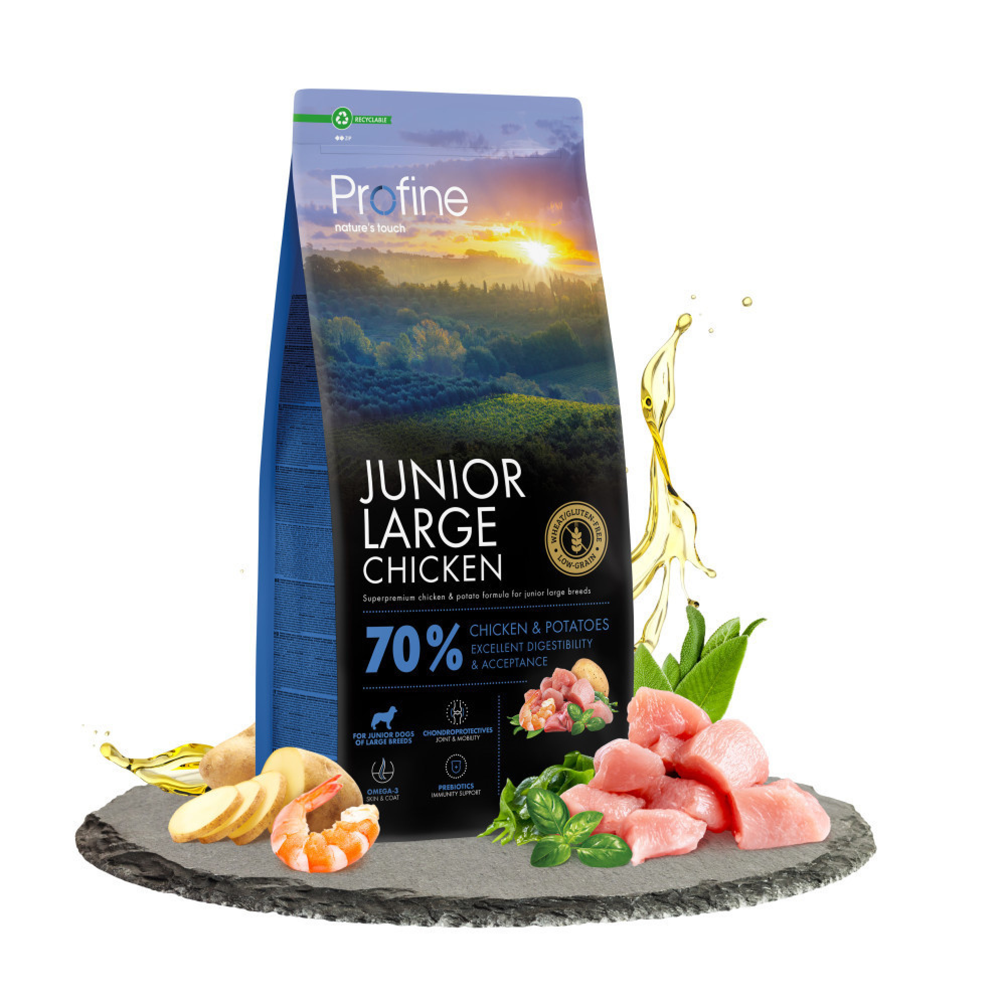 Корм сухий Profine Junior Large Chicken and Potatoes для цуценят і юніорів великих порід курка і картопля 12 кг