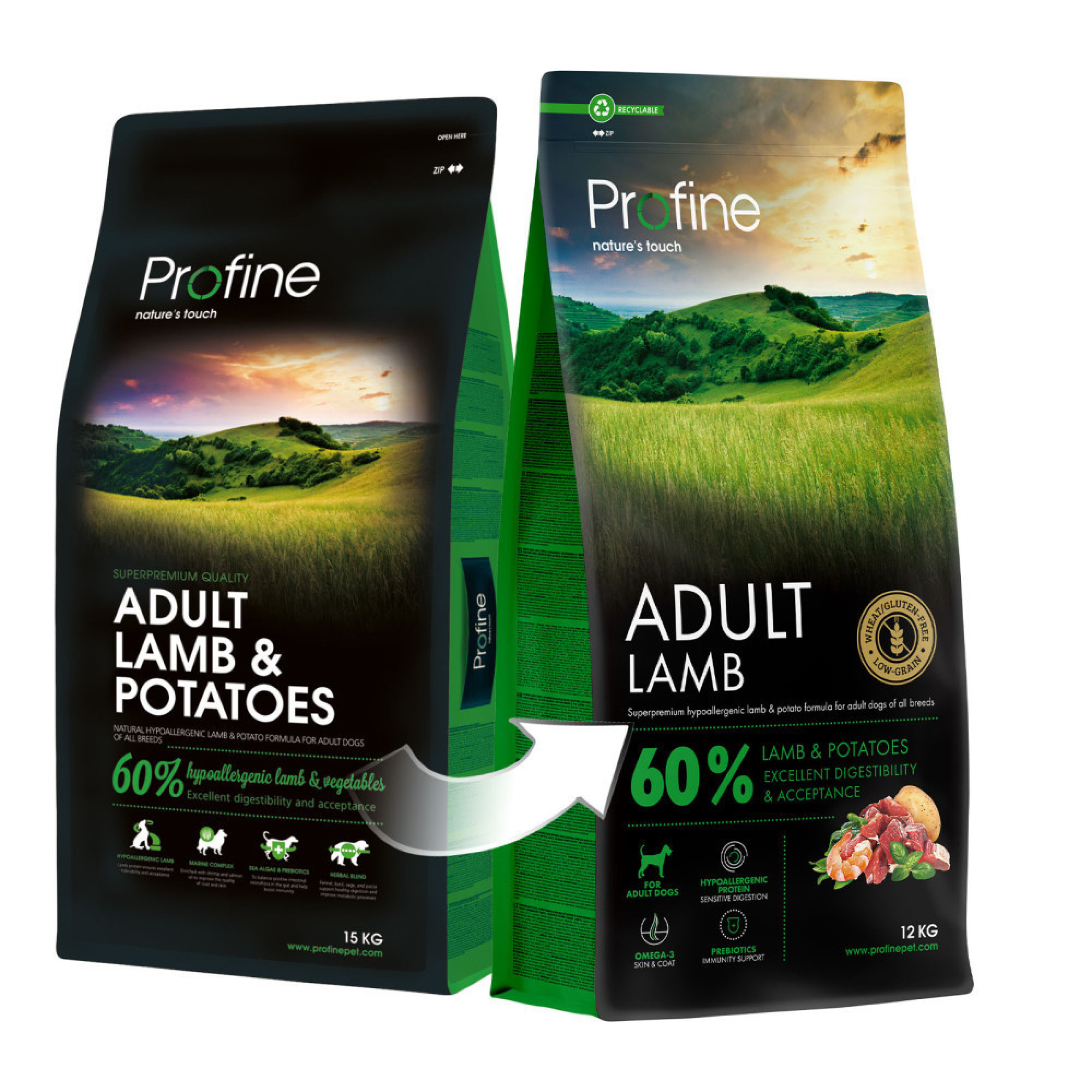 Корм сухий Profine Lamb and Potatoes для собак ягня і картопля 12 кг
