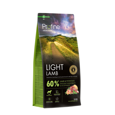 Корм сухий Profine Light Lamb and Potatoes для собак з надмірною вагою ягня і картопля 12 кг