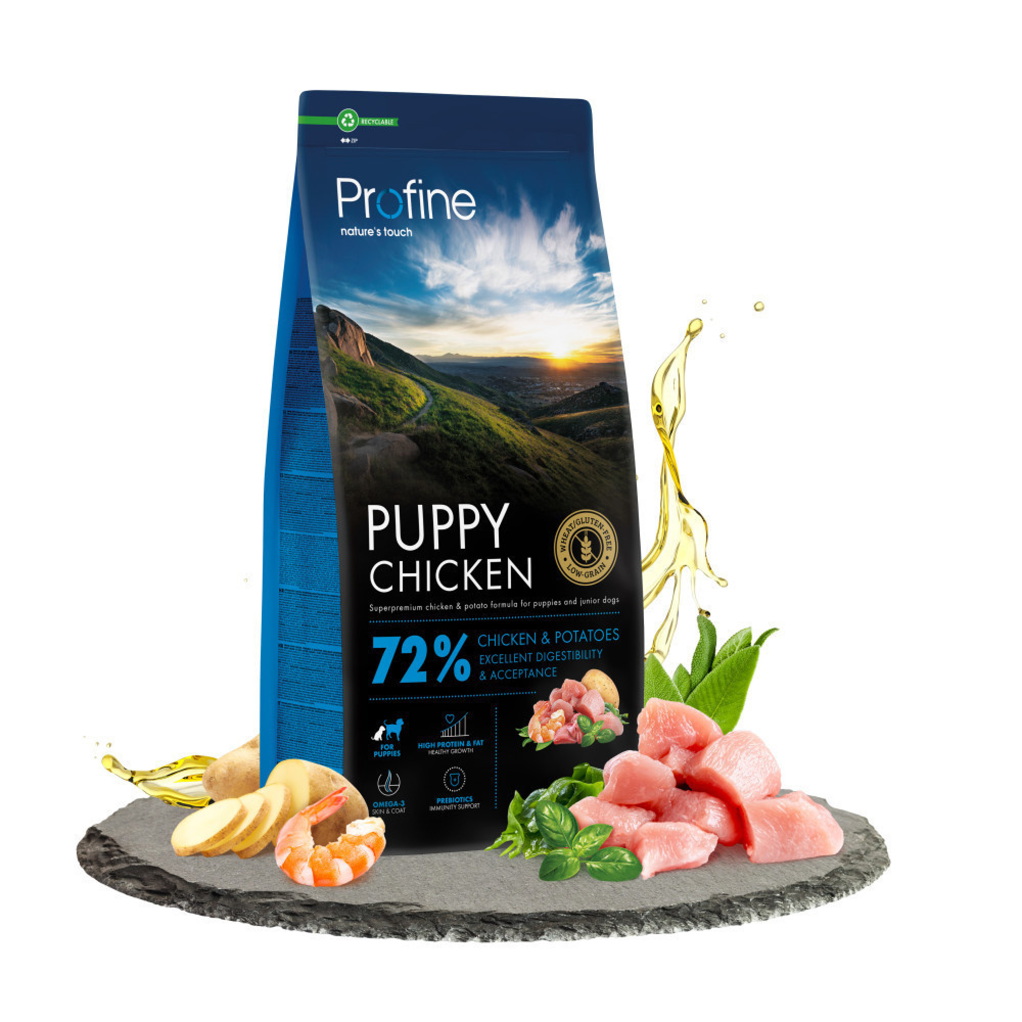Корм сухий Profine Puppy Chicken and Potatoes для цуценят курка і картопля 12 кг