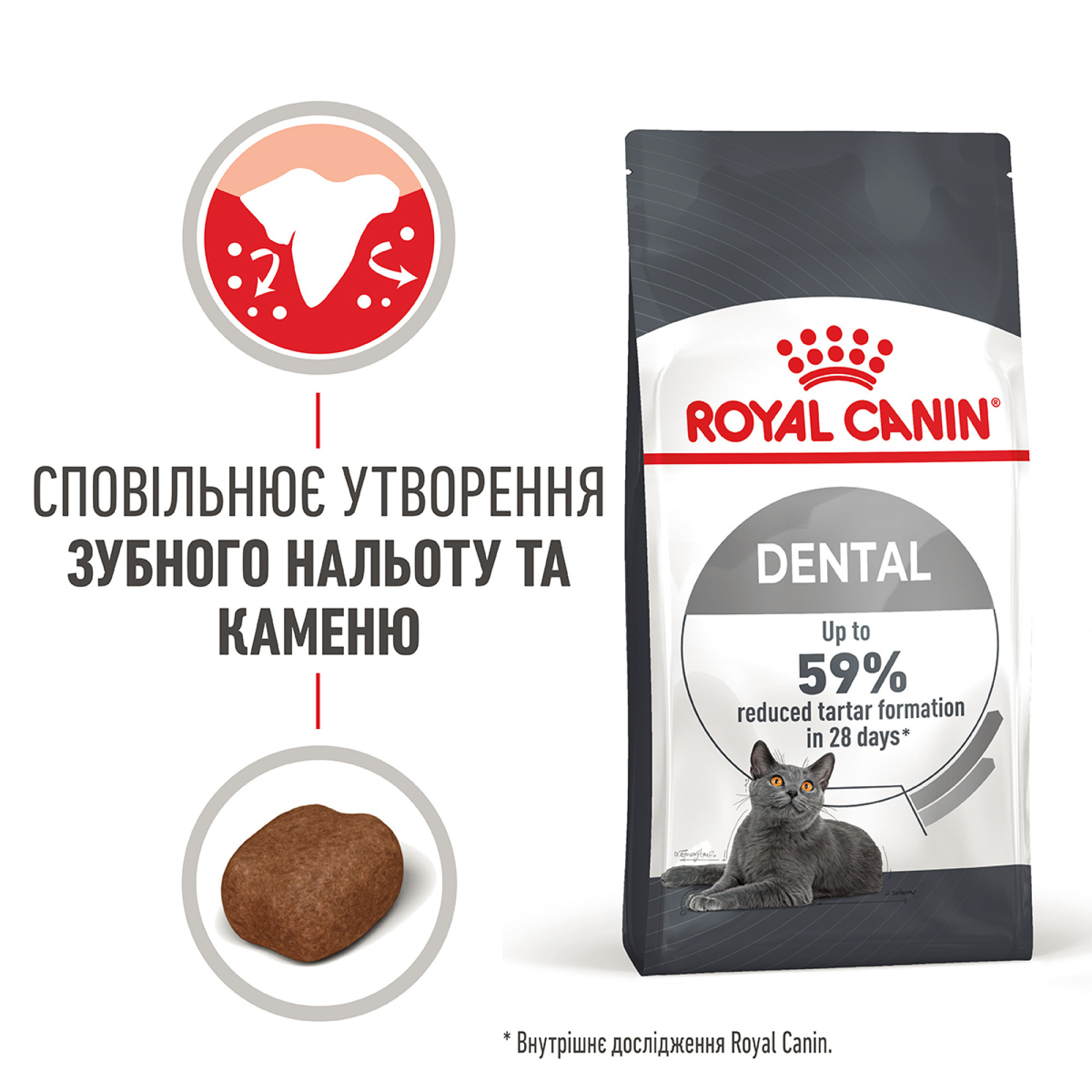 Royal Canin Dental Care Feline – сухий корм для дорослих котів для підтримки здоров’я зубів, 1.5 кг