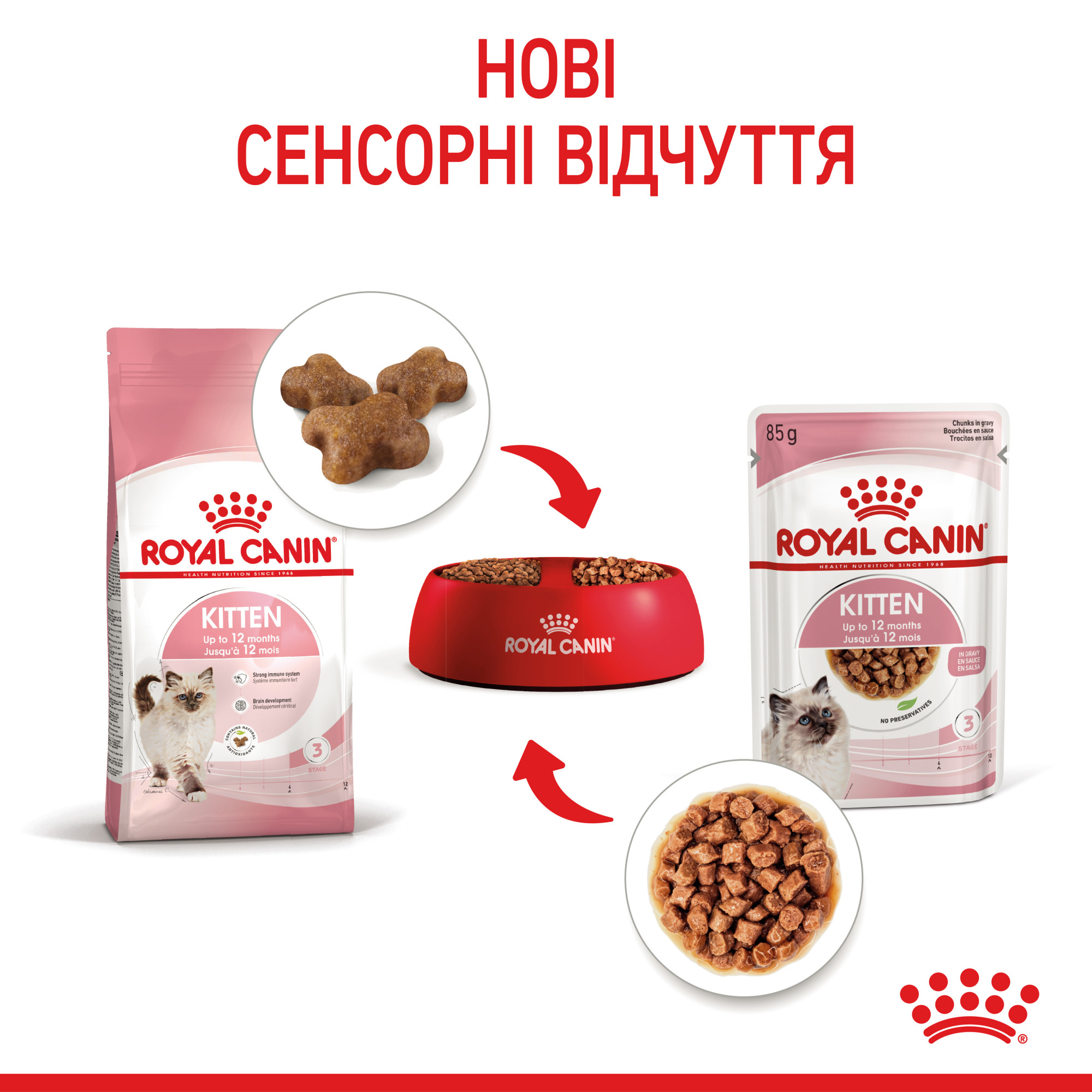 Royal Canin Kitten Instinctive в соусі – вологий корм для кошенят віком від 4 до 12 місяців, 85 г