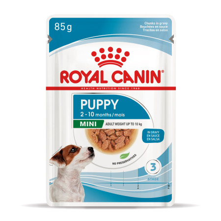 Royal Canin Mini Puppy Gravy – вологий корм у соусі для цуценят малих порід (вага дорослого собаки до 10 кг) 85 г Royal Canin Mini Puppy Gravy – вологий корм у соусі для цуценят малих порід (вага дорослого собаки до 10 кг) 85 г