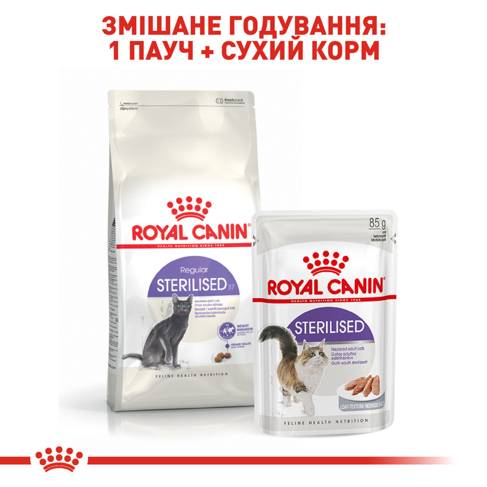 Royal Canin Sterilised – сухий корм для стерилізованих котів віком від 1 до 7 років, 10 кг