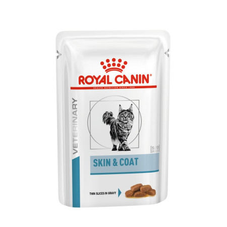 Royal Canin Skin & Coat Feline Pouches – вологий дієтичний корм у паучах для котів для підтримки здоров’я шкіри та шерсті, 85 г