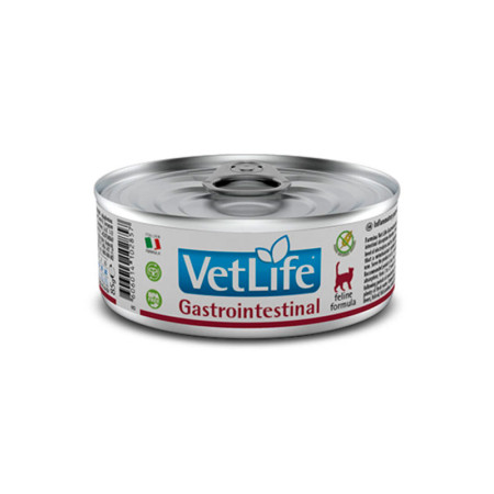 Farmina Vet Life Natural Diet Cat Gastrointestinal Cans — дієтичний вологий корм для котів із розладами травлення, діареєю або післяопераційним відновленням Farmina Vet Life Natural Diet Cat Gastrointestinal Cans — дієтичний вологий корм для котів із розладами травлення, діареєю або післяопераційним відновленням