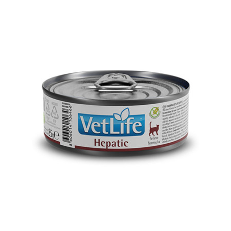 Farmina Vet Life Natural Diet Cat Hepatic Cans — лікувальний вологий корм для підтримки функції печінки у котів із хронічною або гострою печінковою недостатністю Farmina Vet Life Natural Diet Cat Hepatic Cans — лікувальний вологий корм для підтримки функції печінки у котів із хронічною або гострою печінковою недостатністю