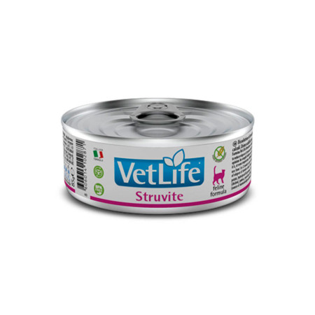 Farmina Vet Life Natural Diet Cat Struvite Cans — дієтичний вологий корм для розчинення струвітних каменів у сечовому міхурі котів Farmina Vet Life Natural Diet Cat Struvite Cans — дієтичний вологий корм для розчинення струвітних каменів у сечовому міхурі котів