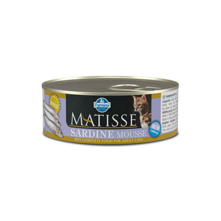Farmina Matisse Sardine Mousse — вологий повнораціонний корм для дорослих котів із сардиною у формі ніжного мусу Farmina Matisse Sardine Mousse — вологий повнораціонний корм для дорослих котів із сардиною у формі ніжного мусу