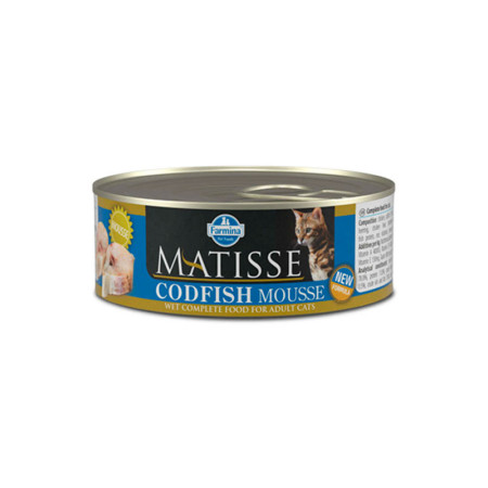 Farmina Matisse Codfish Mousse — вологий повнораціонний корм для дорослих котів з тріскою у формі ніжного мусу Farmina Matisse Codfish Mousse — вологий повнораціонний корм для дорослих котів з тріскою у формі ніжного мусу