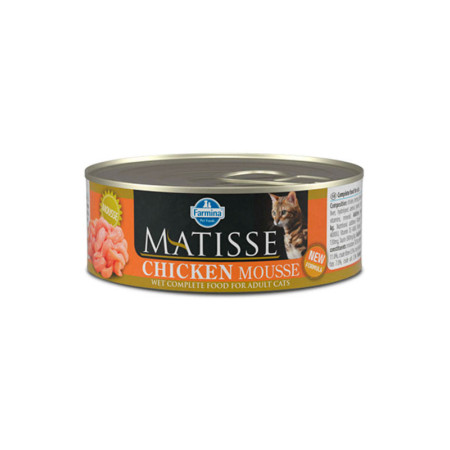 Farmina Matisse Chicken Mousse — вологий повнораціонний корм для дорослих котів з куркою у формі ніжного мусу Farmina Matisse Chicken Mousse — вологий повнораціонний корм для дорослих котів з куркою у формі ніжного мусу