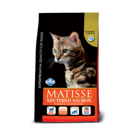Farmina Matisse Cat Neutered Salmon — повнораціонний сухий корм з лососем для стерилізованих дорослих котів, 10 кг Farmina Matisse Cat Neutered Salmon — повнораціонний сухий корм з лососем для стерилізованих дорослих котів, 10 кг