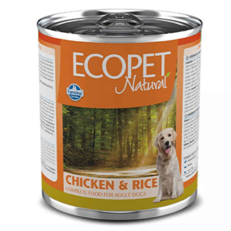 Farmina Ecopet Natural Dog Chicken & Rice — повнораціонний консервований корм із куркою та рисом для дорослих собак усіх порід Farmina Ecopet Natural Dog Chicken & Rice — повнораціонний консервований корм із куркою та рисом для дорослих собак усіх порід