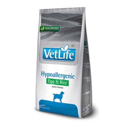 Farmina Vet Life Natural Diet Dog Hypoallergenic Egg & Rice – повнораціонний дієтичний сухий корм для собак при харчовій алергії та непереносимості, 2 кг Farmina Vet Life Natural Diet Dog Hypoallergenic Egg & Rice – повнораціонний дієтичний сухий корм для собак при харчовій алергії та непереносимості, 2 кг