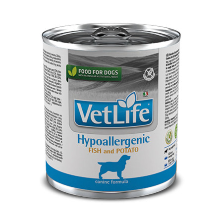 Farmina Vet Life Natural Diet Dog Hypoallergenic Fish & Potato Cans – повнораціонний дієтичний вологий корм для собак для зниження харчової непереносимості та алергії Farmina Vet Life Natural Diet Dog Hypoallergenic Fish & Potato Cans – повнораціонний дієтичний вологий корм для собак для зниження харчової непереносимості та алергії