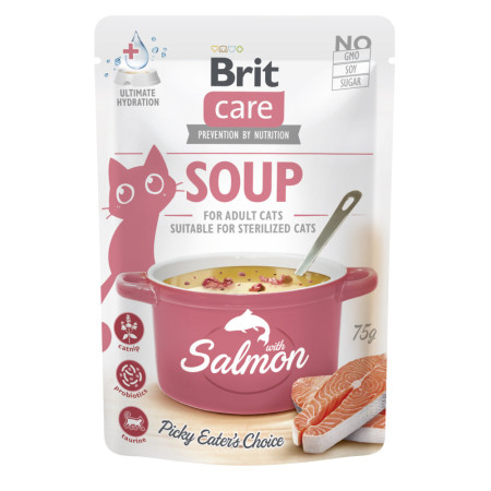 Brit Care Soup Суп з лососем для котів, 75 г Brit Care Soup Суп з лососем для котів, 75 г