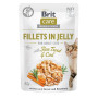 Brit Care Cat Fillets In Jelly з тріскою і фореллю – вологий корм для дорослих котів у желе, 85 г