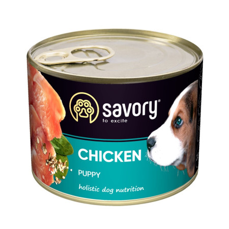 Savory Dog All breeds Puppy Chicken паштет: Для цуценят усіх порід з куркою, 200 г