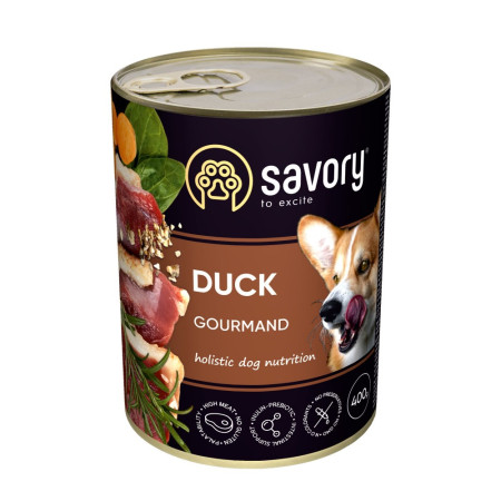 Savory Dog Gourmand Duck паштет: Для дорослих собак усіх порід з качкою, 400 г
