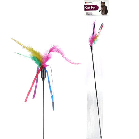 Flamingo Teaser Feathers ФЛАМІНГО ДРАЖНИЛКА з кольоровим пір’ям, іграшка для котів Flamingo Teaser Feathers ФЛАМІНГО ДРАЖНИЛКА з кольоровим пір’ям, іграшка для котів