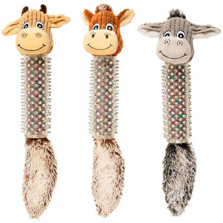 Flamingo Cow/Horse/Donkey Spines ФЛАМІНГО КОРОВА КІНЬ ВІСЛЮК м’яка іграшка з пищалкою для собак Flamingo Cow/Horse/Donkey Spines ФЛАМІНГО КОРОВА КІНЬ ВІСЛЮК м’яка іграшка з пищалкою для собак