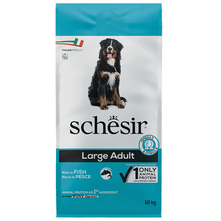 Schesir Dog Large Adult Fish ШЕЗІР ДОРОСЛИЙ ВЕЛИКИХ РИБА сухий монопротеїновий корм для собак великих порід, 12 кг