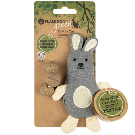 Flamingo Natural Fun Rabbit ФЛАМІНГО КРОЛИК екологична іграшка з котячою м’ятою для котів Flamingo Natural Fun Rabbit ФЛАМІНГО КРОЛИК екологична іграшка з котячою м’ятою для котів