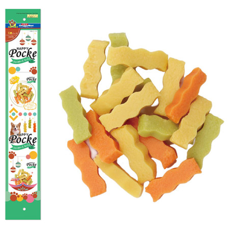 DoggyMan Wave Shaped Cheese Snack Mixed Flavor ДОГГИМЕН СЫРНЫЕ ПАЛОЧКИ ВОЛНА МИКС лакомство для собак