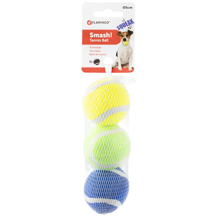 Flamingo Smash Tennis Ball ФЛАМІНГО СМЕШ тенісний м’яч 5см із пищалкою, іграшка для собак, набір 3шт. Flamingo Smash Tennis Ball ФЛАМІНГО СМЕШ тенісний м’яч 5см із пищалкою, іграшка для собак, набір 3шт.