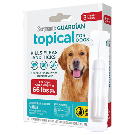 Sergeant’s Guardian Dogs СЕРЖАНТС ГАРДІАН краплі від бліх, кліщів, комарів для собак от 30кг, 6мл Sergeant’s Guardian Dogs СЕРЖАНТС ГАРДІАН краплі від бліх, кліщів, комарів для собак от 30кг, 6мл