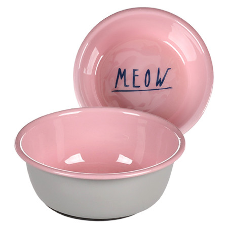 Flamingo Nell Round ФЛАМІНГО НЕЛЛ КРУГЛА емальована миска для котів, 0.25 л Flamingo Nell Round ФЛАМІНГО НЕЛЛ КРУГЛА емальована миска для котів, 0.25 л