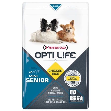 Opti Life Senior Mini ОПТІ ЛАЙФ СЕНЬЙОР МІНІ МАЛИХ сухий суперпреміум корм для літніх собак міні та малих порід, 2.5 кг