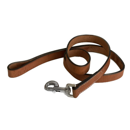 Coastal Circle-T Dog Leash КОСТАЛ СЕРКЛ-Т кожаный поводок для собак, 2см х 1.2м, цвет каштановый