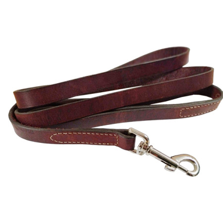 Coastal Circle-T Dog Leash КОСТАЛ СЕРКЛ-Т шкіряний повідець для собак, 1.6смХ1.8м, коричнево-червоний